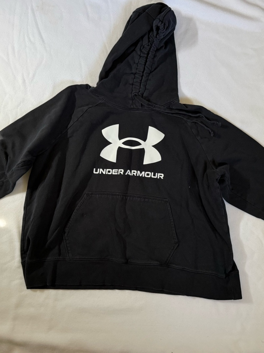 Under Armour Black Hoodie with White Logo